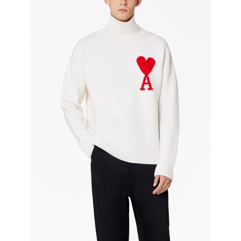 Ami Paris White Sweaters & Knitwear - Jumpers Men