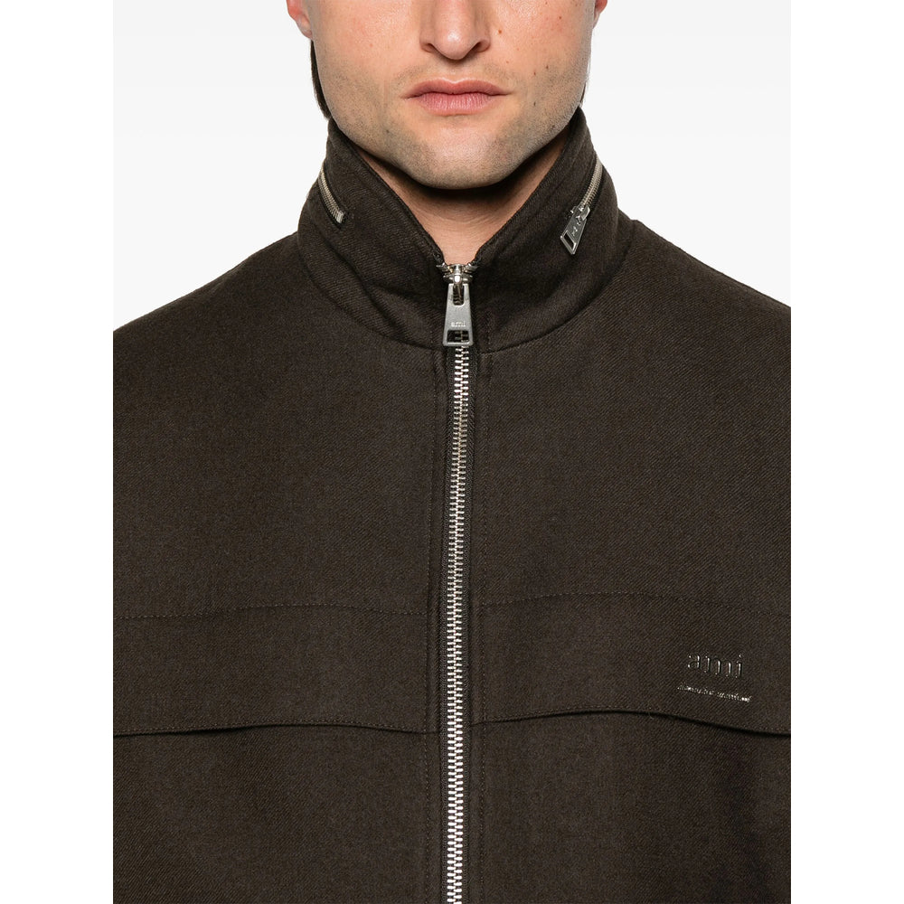 Ami Paris Brown Jackets - Bomber Jackets Men