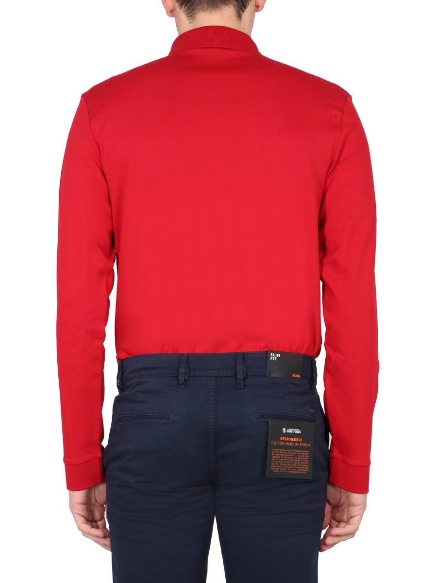 Boss Men Polo With Logo Embroidery