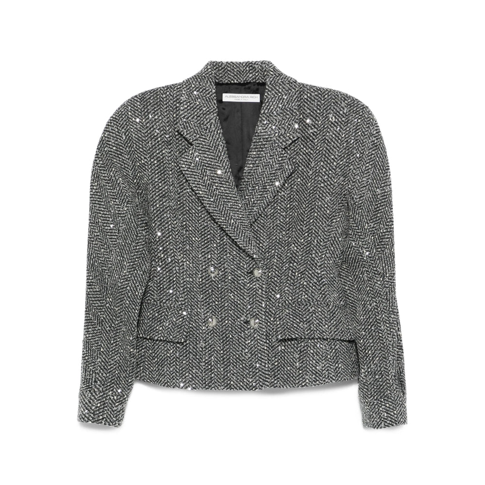 Alessandra Rich Grey Jackets - Blazers Women