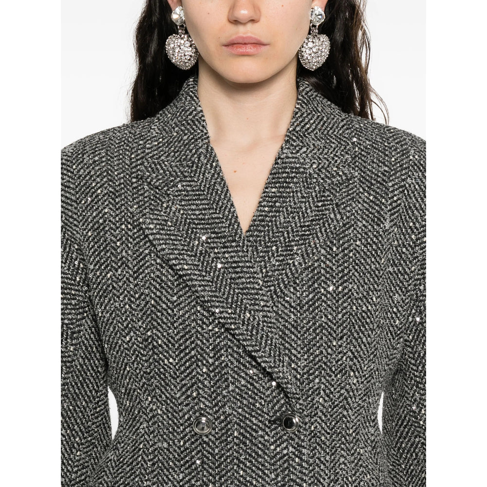 Alessandra Rich Grey Jackets - Blazers Women