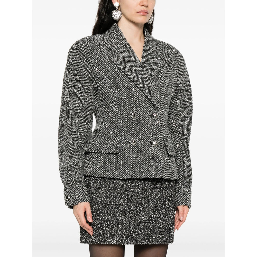 Alessandra Rich Grey Jackets - Blazers Women