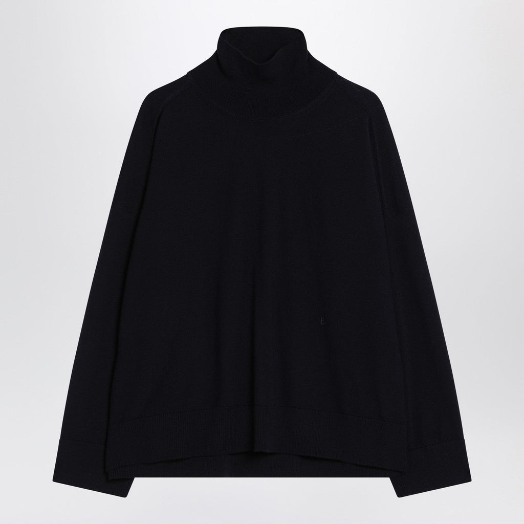 Bottega Veneta Women Dark Blue Turtleneck Wool Sweater