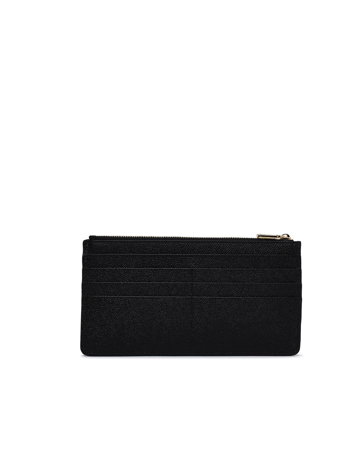 Dolce & Gabbana Black Leather Card Holder Women