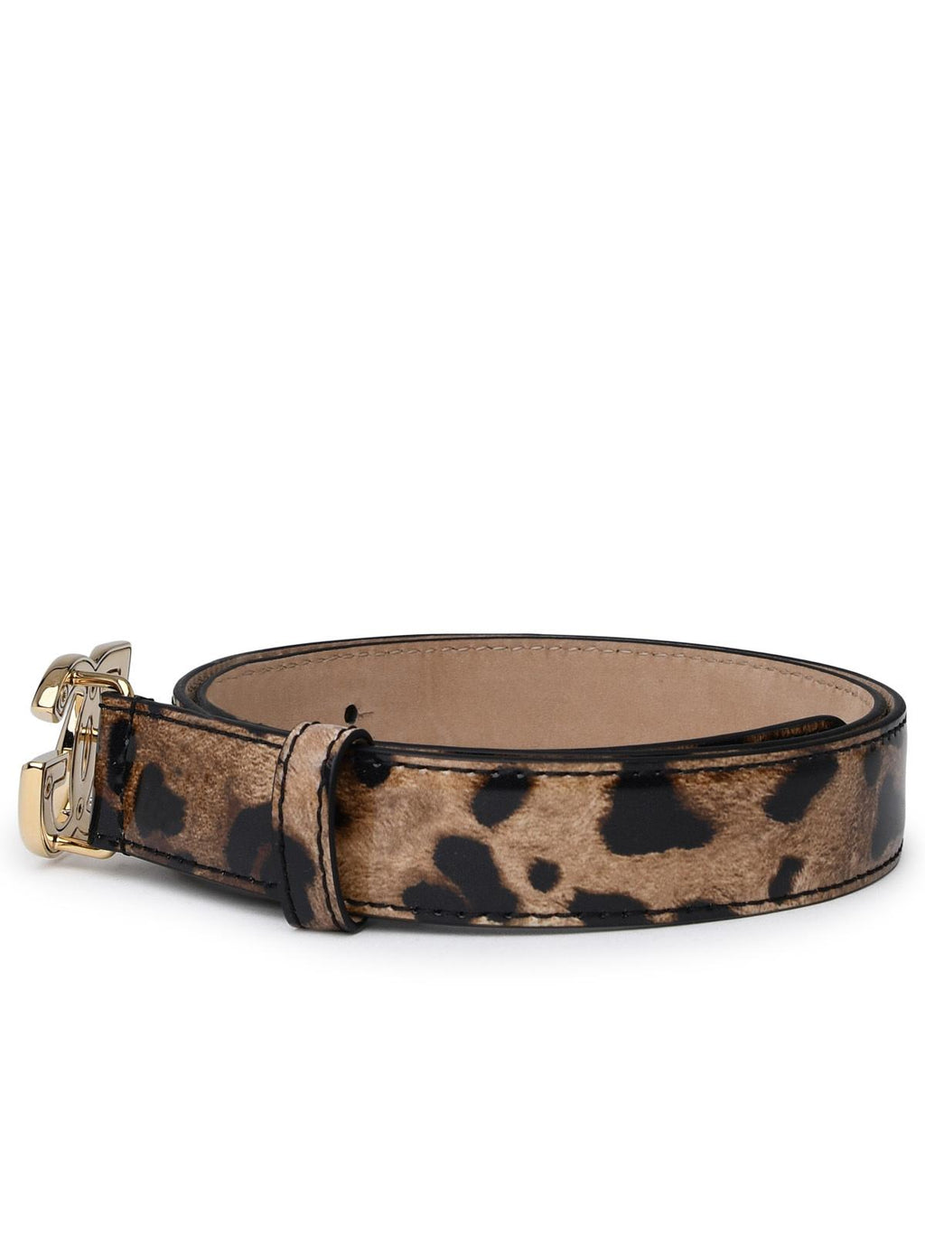 Dolce & Gabbana Two-Color Shiny Leather Belt Women