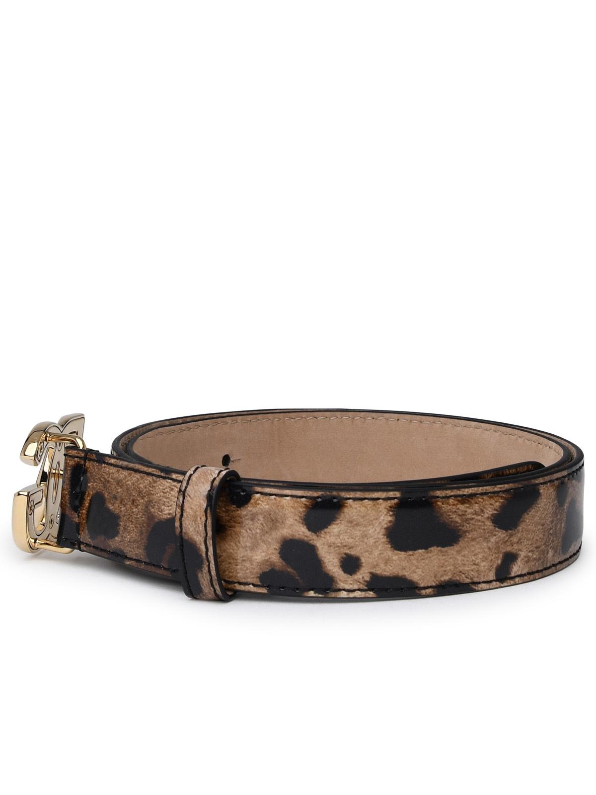 Dolce & Gabbana Two-Color Shiny Leather Belt Women