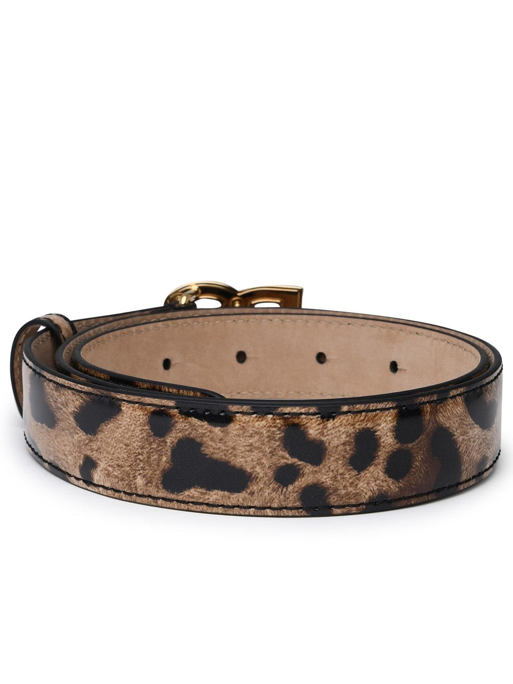 Dolce & Gabbana Two-Color Shiny Leather Belt Women