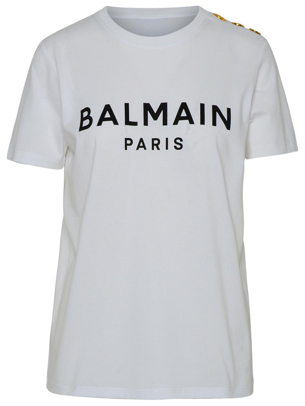 Balmain White Cotton T-Shirt Women