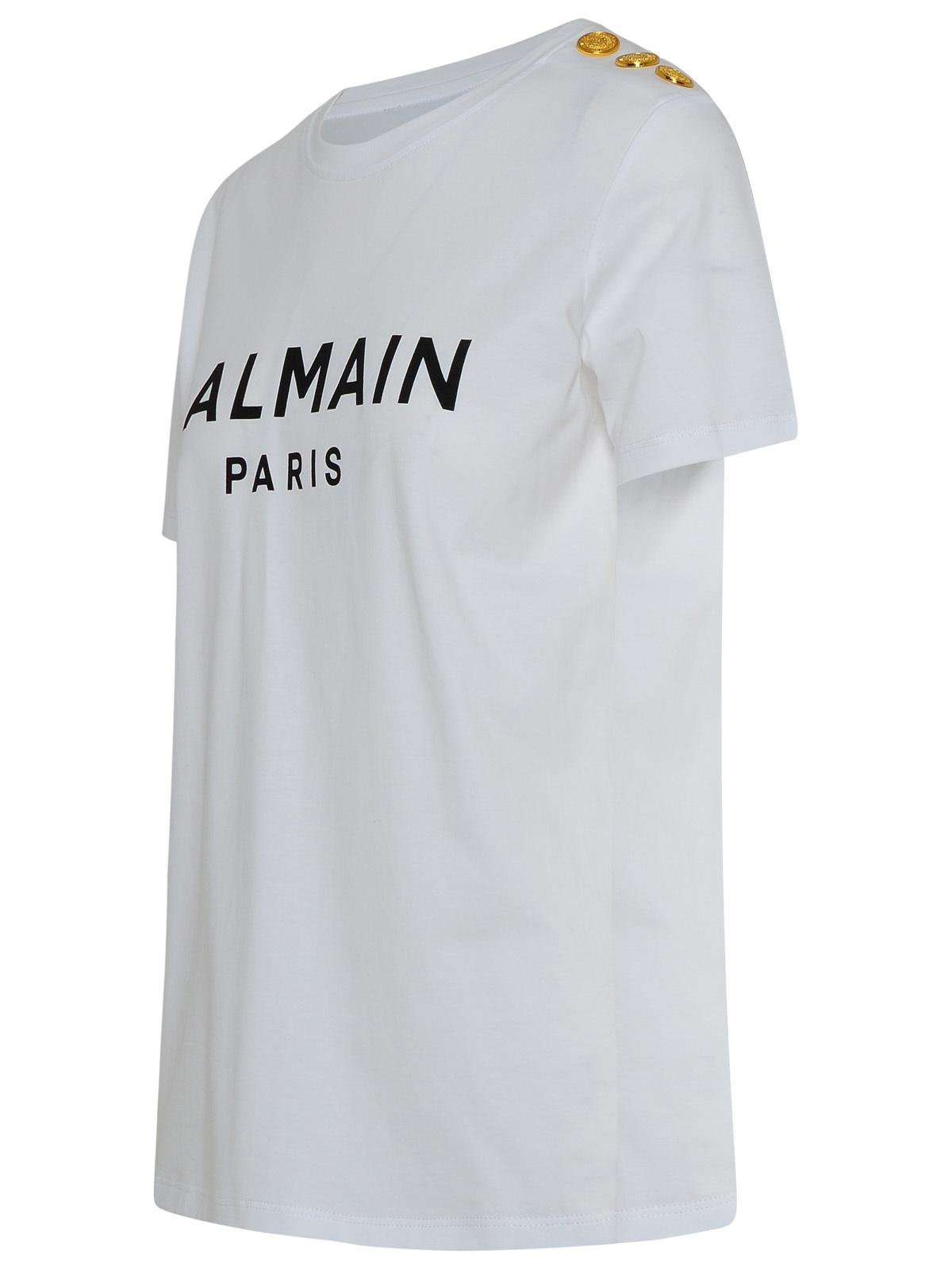 Balmain White Cotton T-Shirt Women