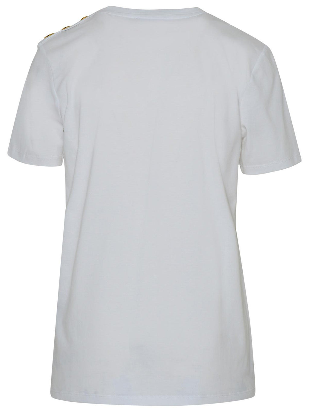 Balmain White Cotton T-Shirt Women