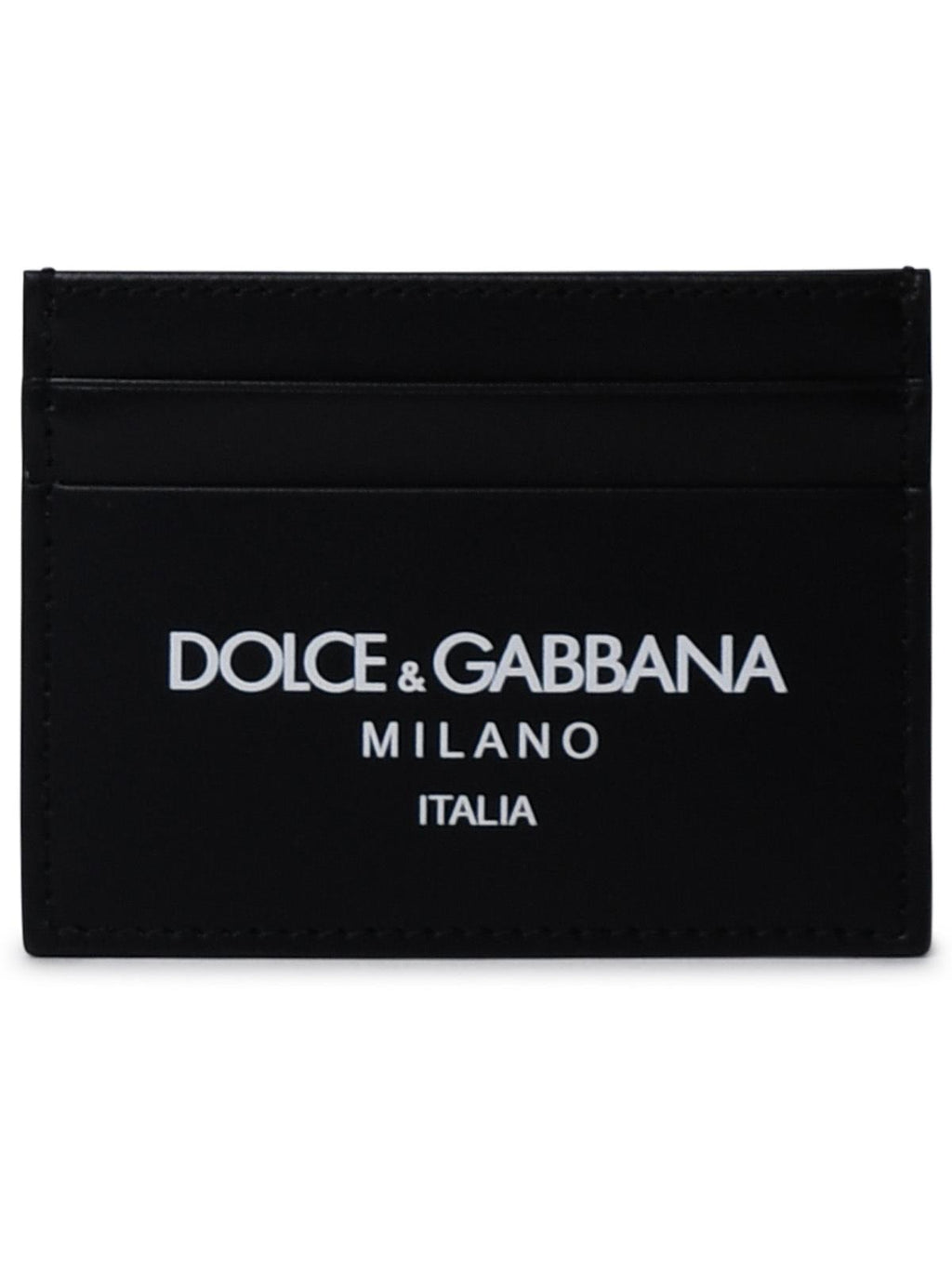 Dolce & Gabbana Black Leather Card Holder Men