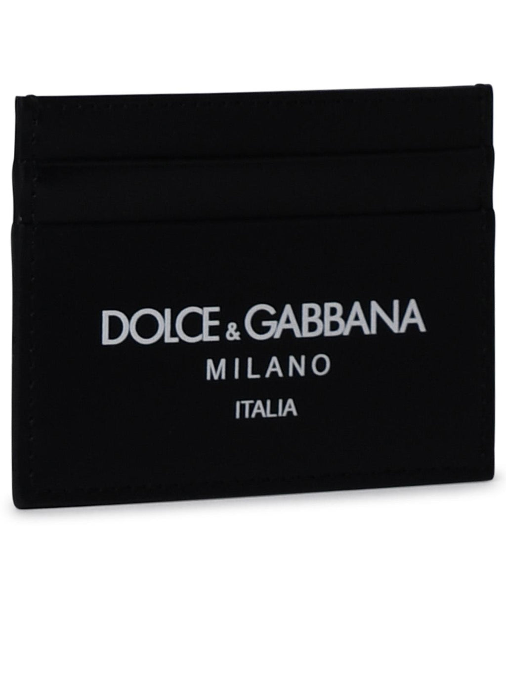 Dolce & Gabbana Black Leather Card Holder Men