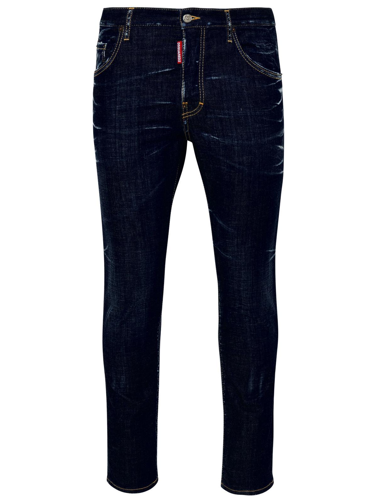 Dsquared2 Blue Cotton Skater Jeans Men