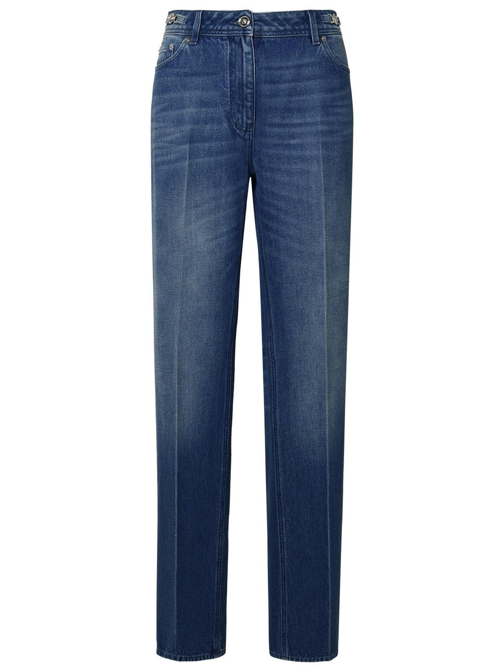 Versace Tailored Blue Cotton Jeans Women