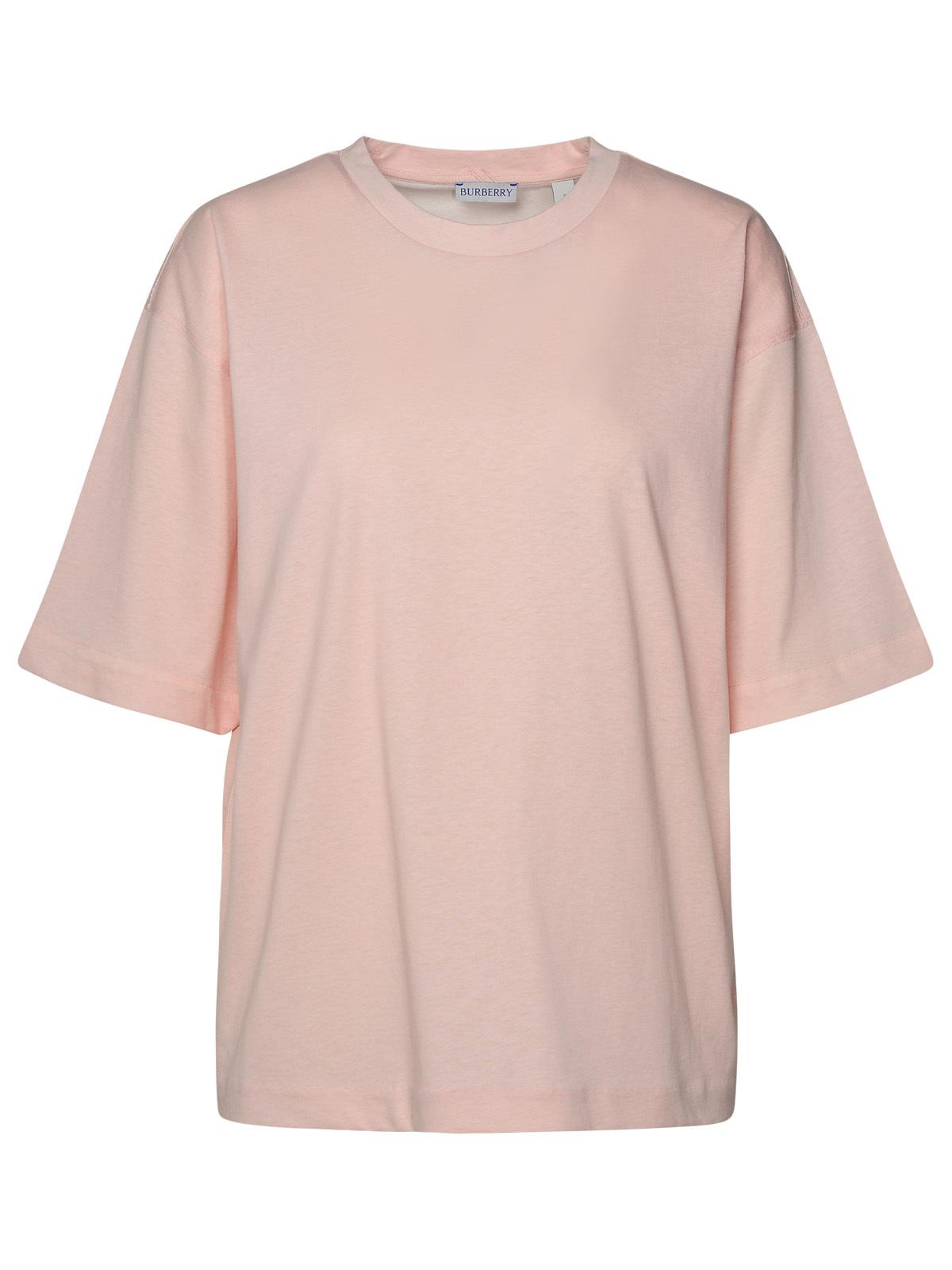 Burberry Pink Cotton T-Shirt Women