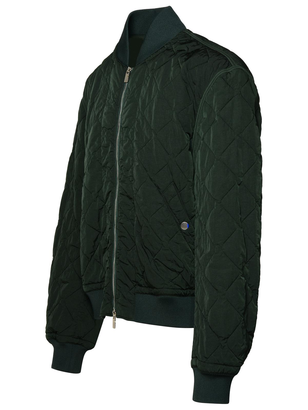 Burberry Bomber Jacket In Green Nylon Men