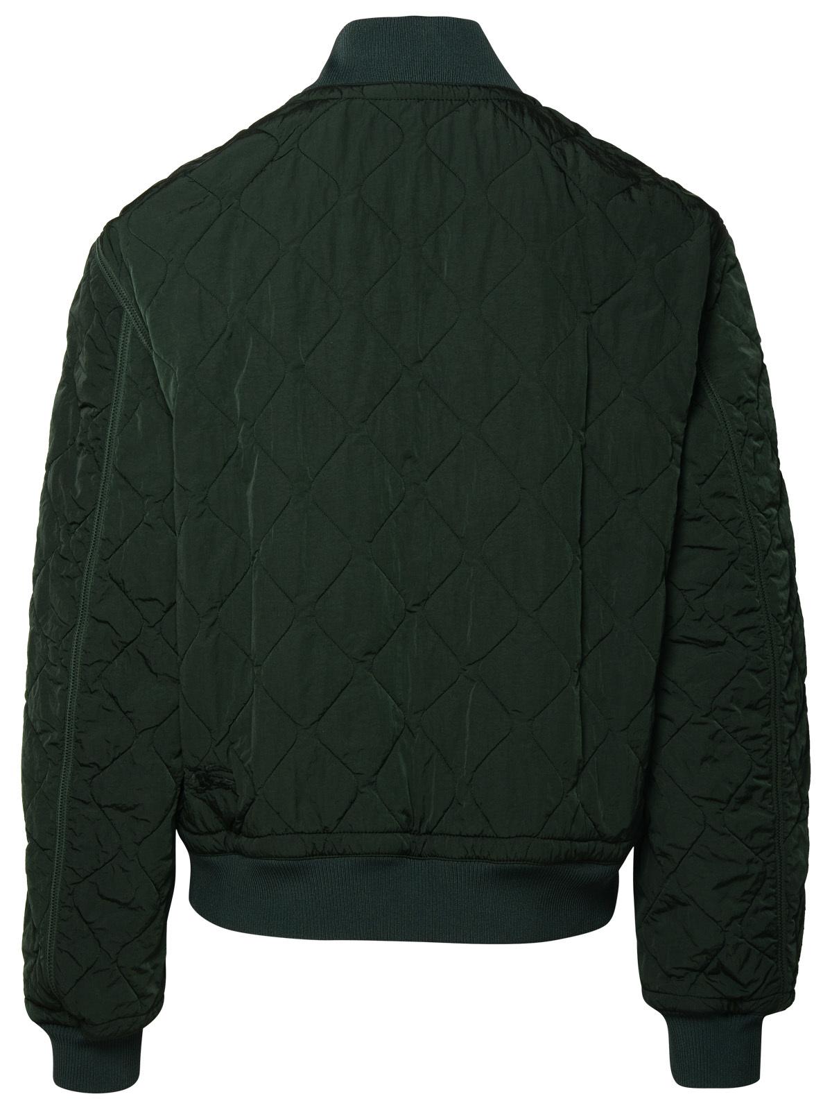 Burberry Bomber Jacket In Green Nylon Men