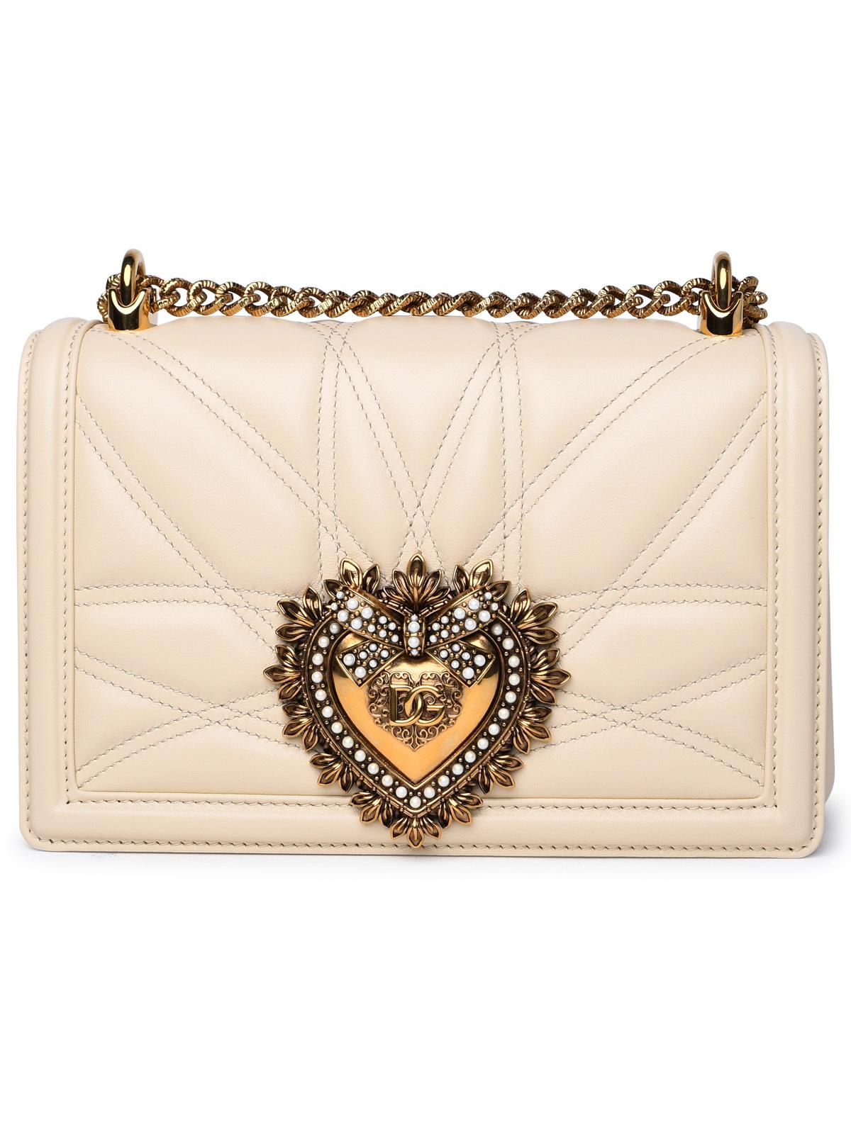 Dolce & Gabbana Cream Leather Bag Women