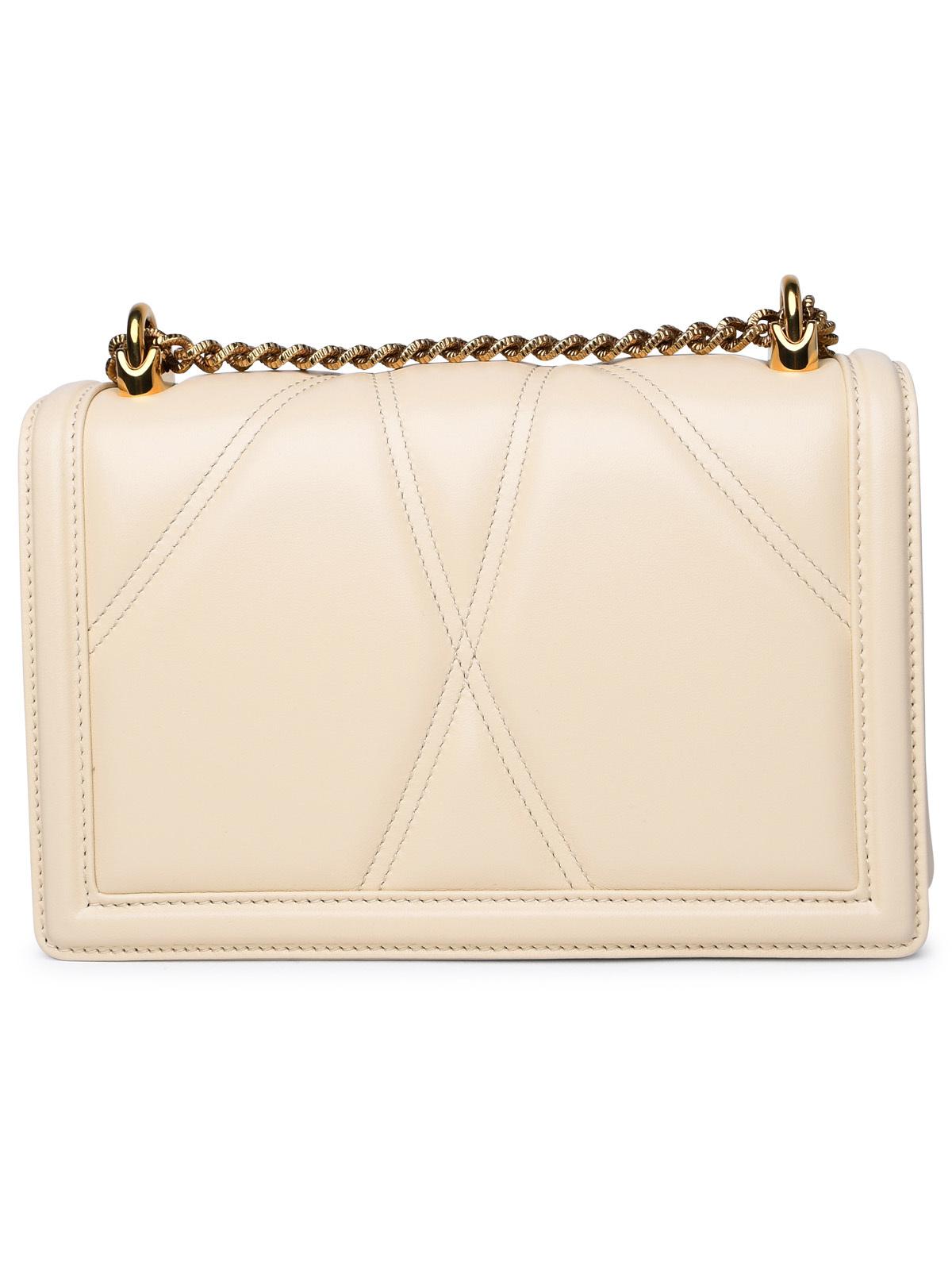 Dolce & Gabbana Cream Leather Bag Women