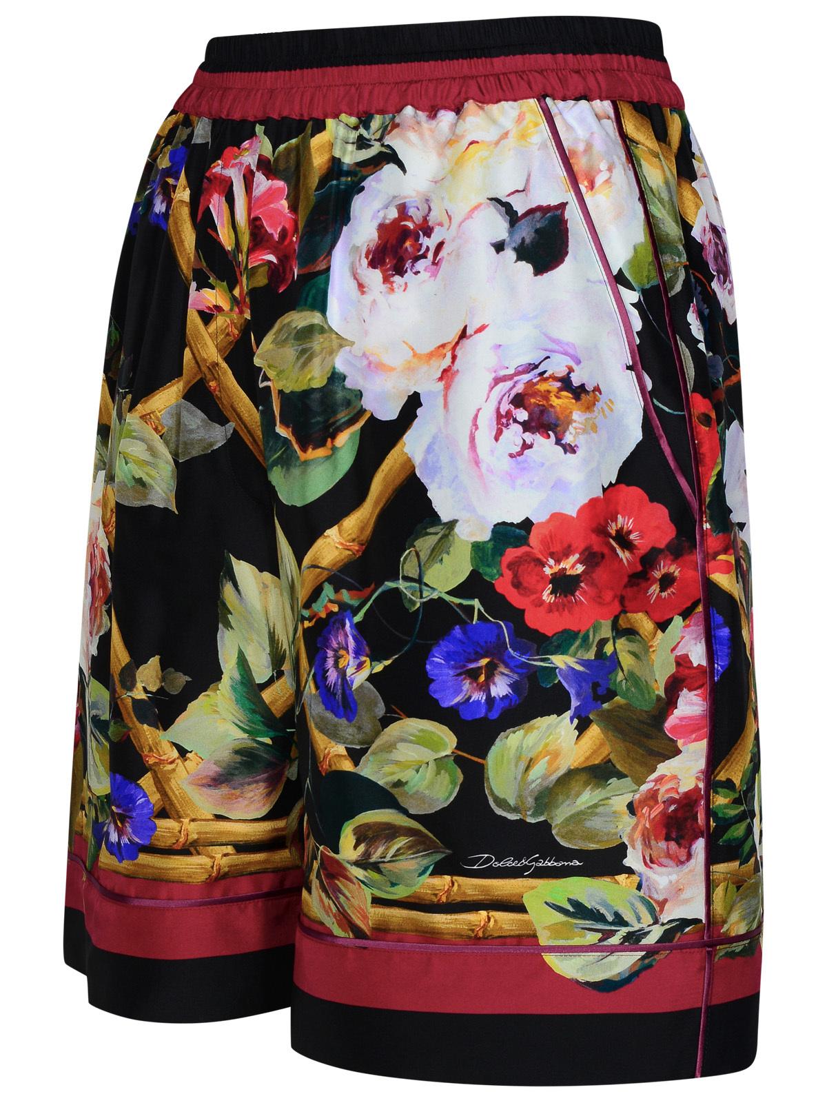 Dolce & Gabbana Multicolor Silk Shorts Women