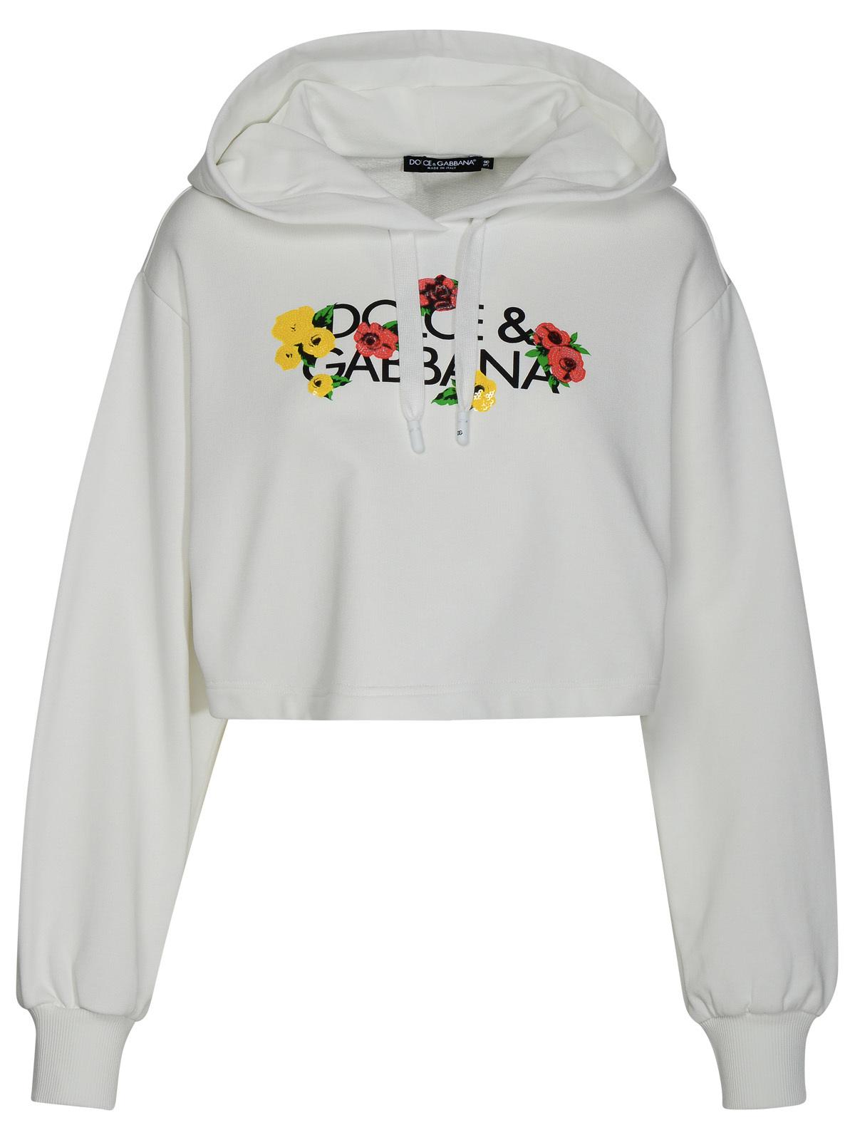Dolce & Gabbana White Cotton Sweatshirt Women