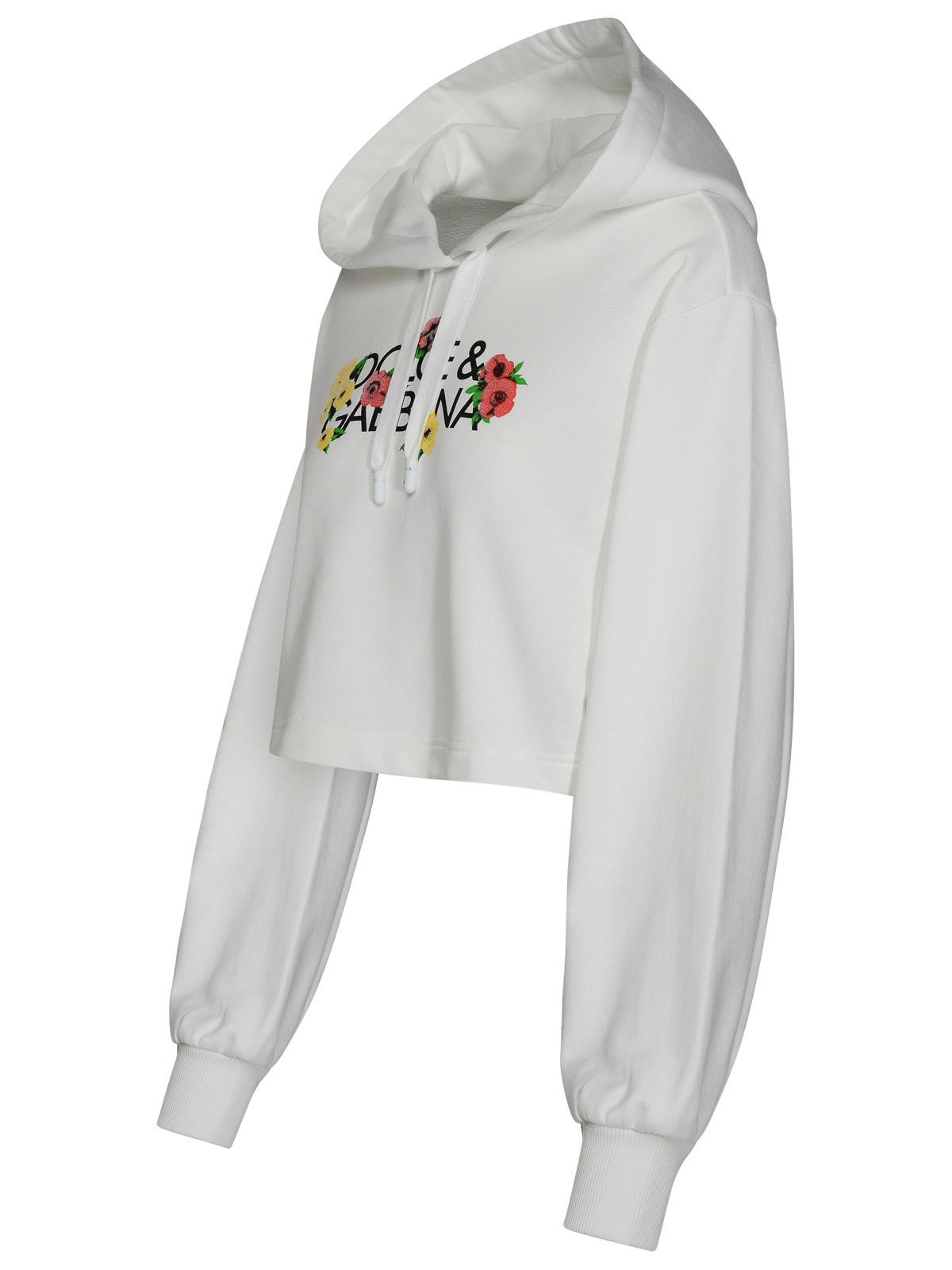 Dolce & Gabbana White Cotton Sweatshirt Women