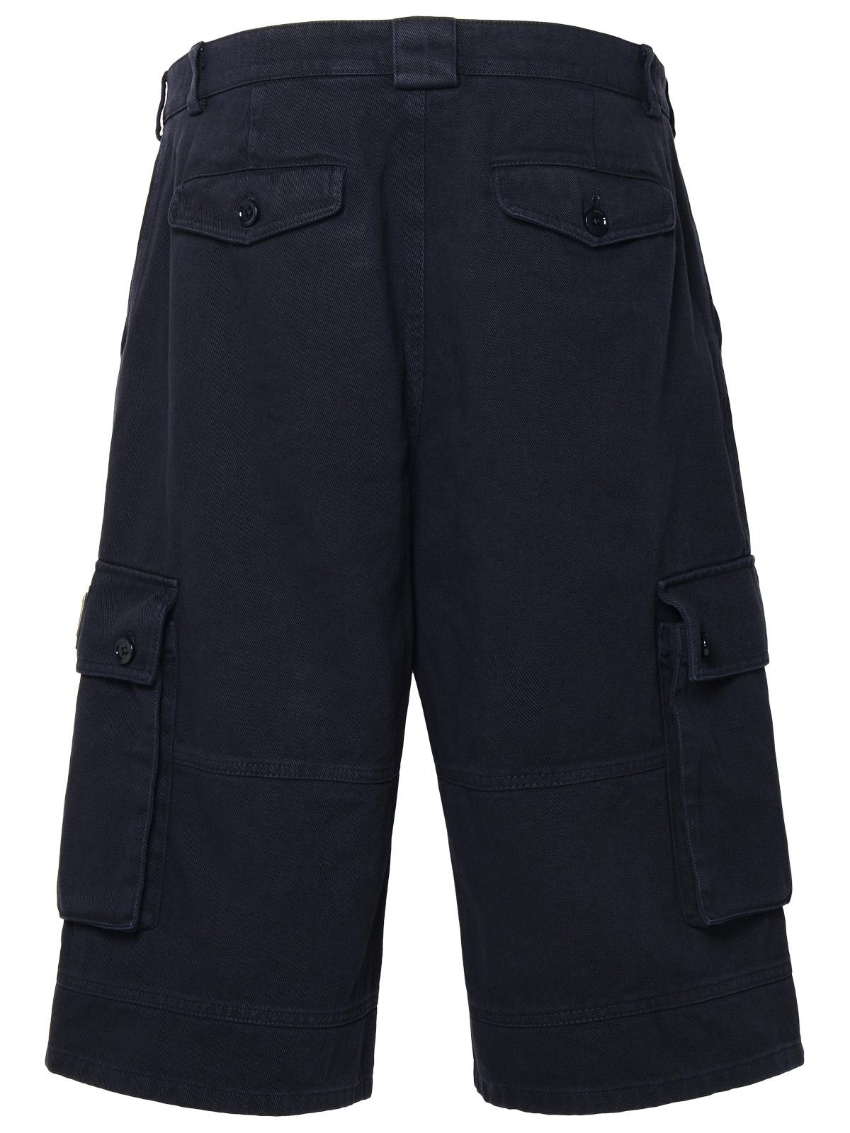 Dolce & Gabbana Blue Cotton Cargo Bermuda Shorts Men