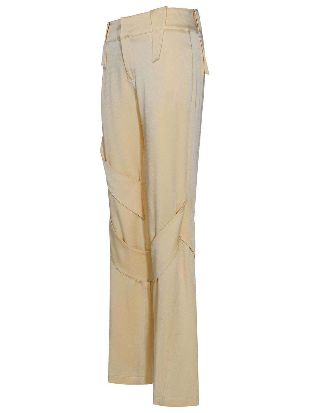 Blumarine Cream Acetate Blend Cargo Pants Women