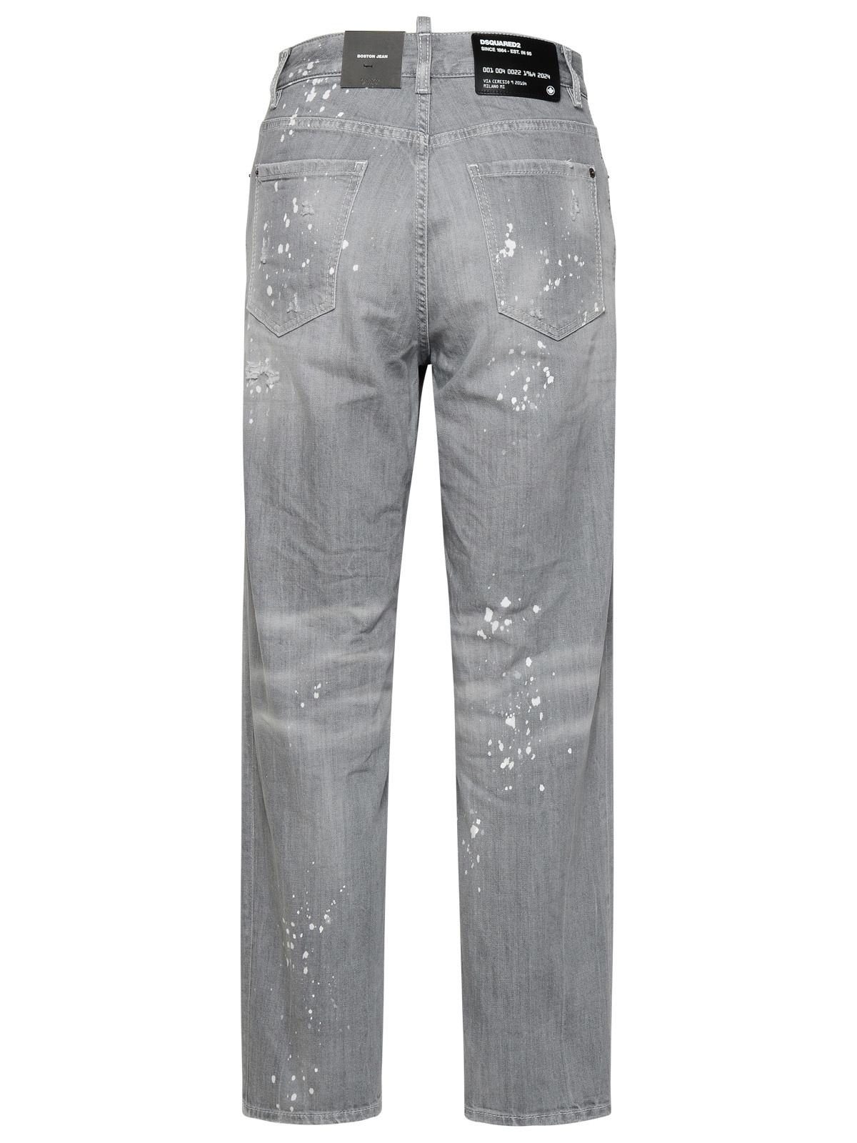 Dsquared2 Grey Cotton Blend Jeans Women