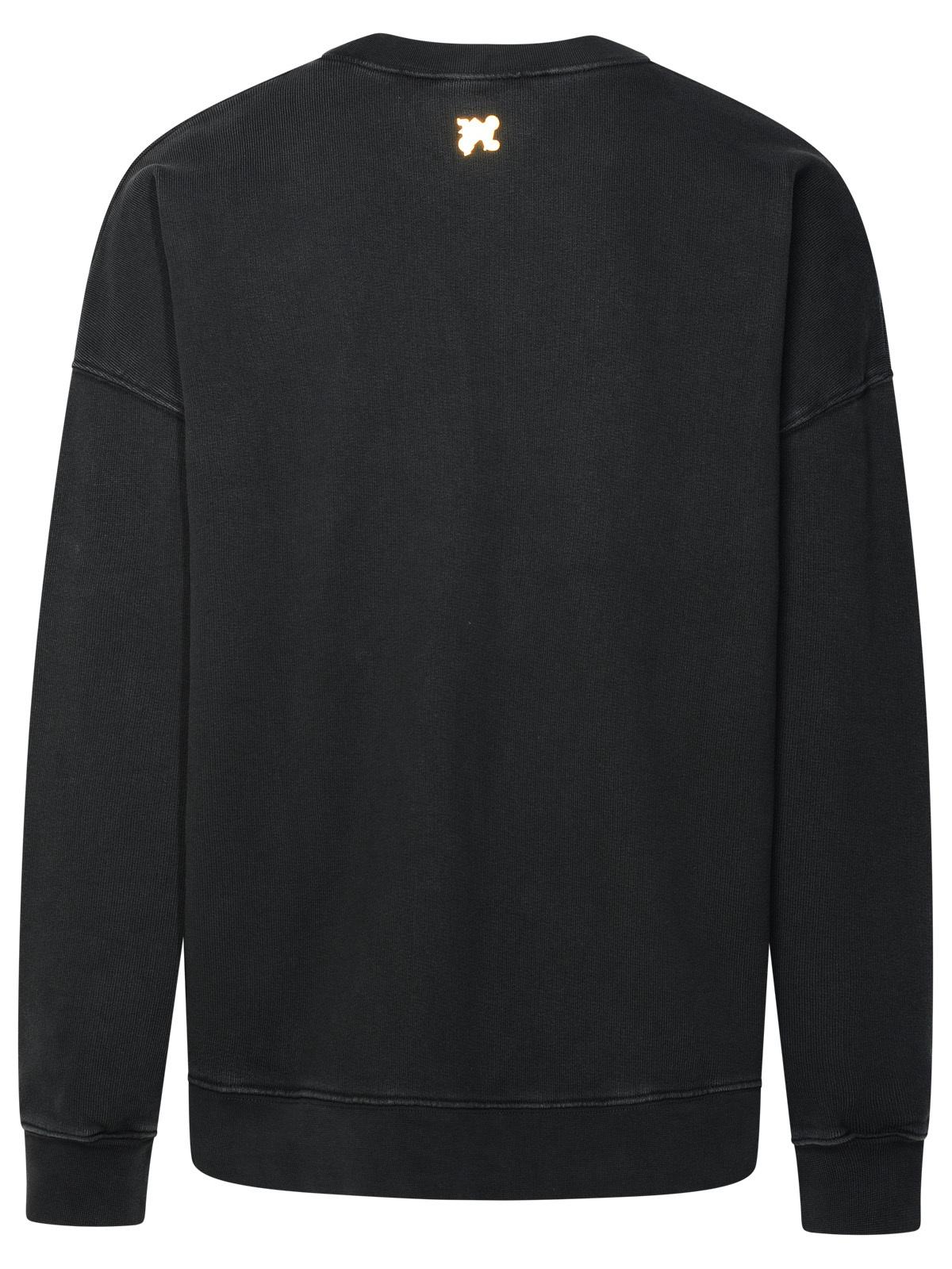 Palm Angels 'Burning' Black Cotton Sweatshirt Men