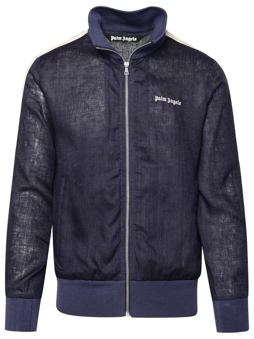 Palm Angels Blue Linen Sporty Jacket Men