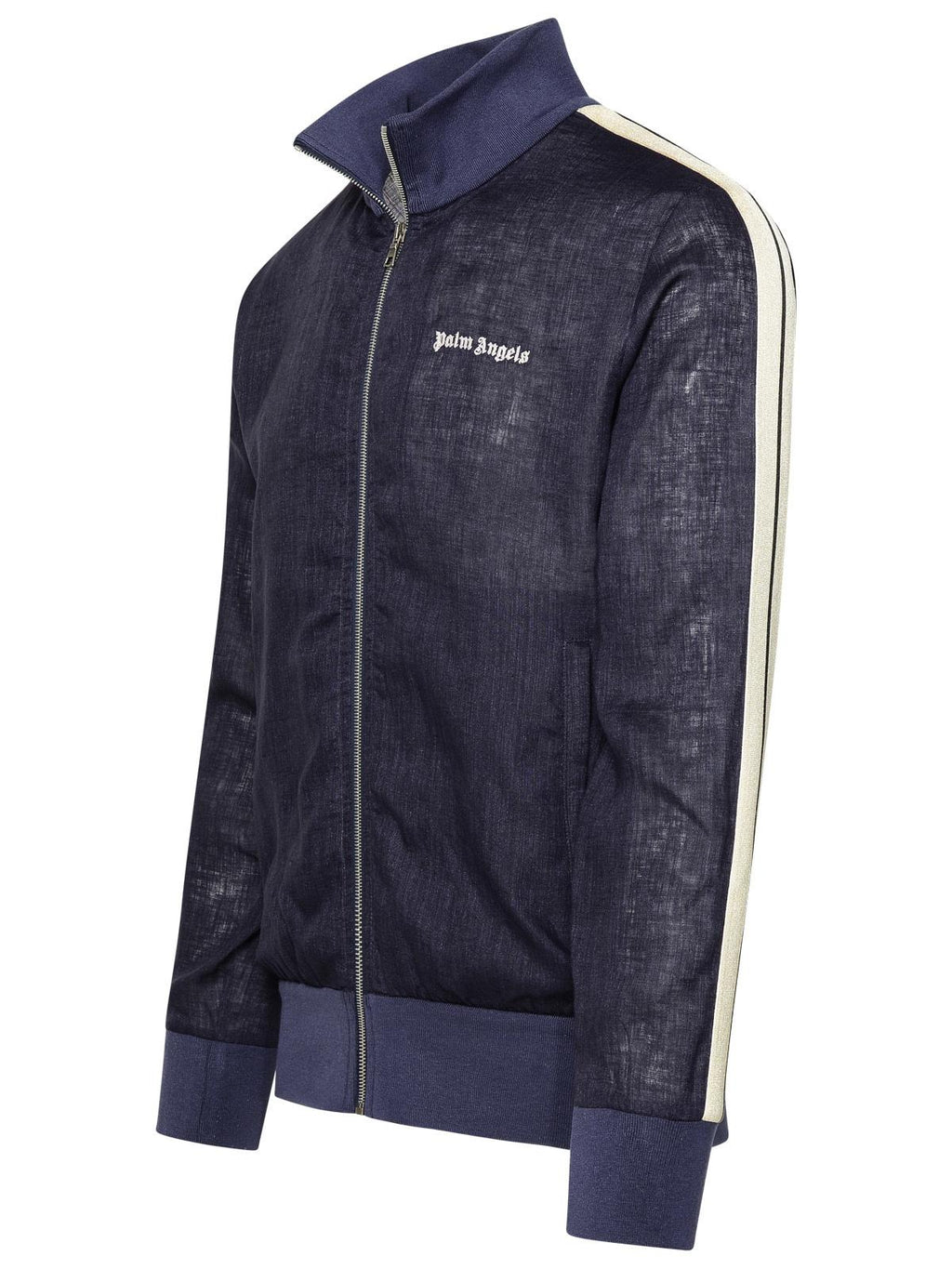 Palm Angels Blue Linen Sporty Jacket Men