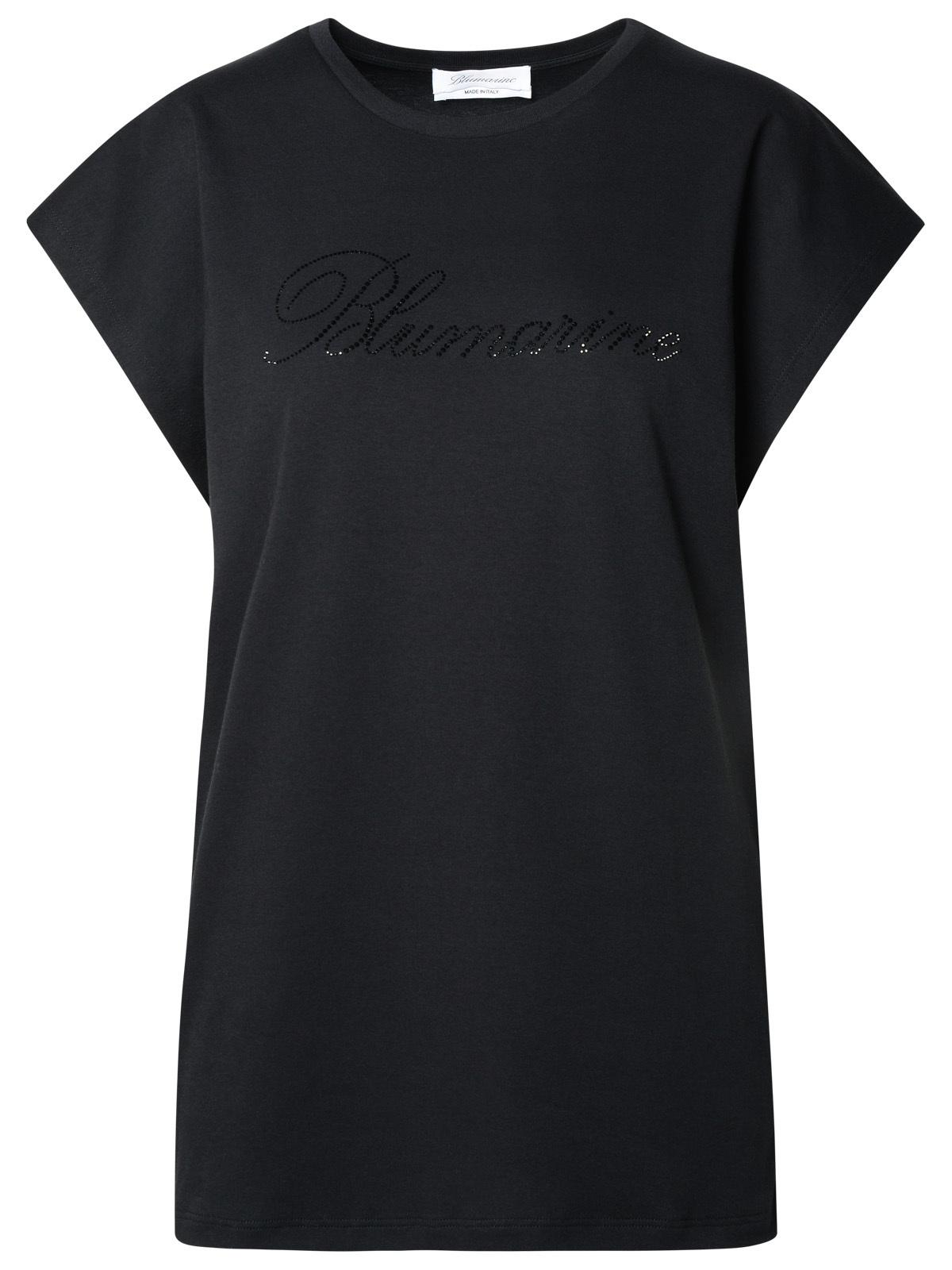 Blumarine Black Cotton T-Shirt Women