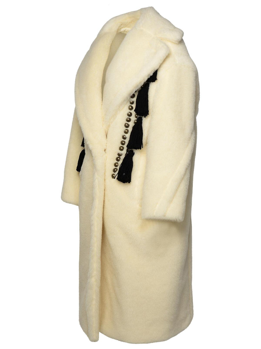 Max Mara White Virgin Wool Blend Coat Women