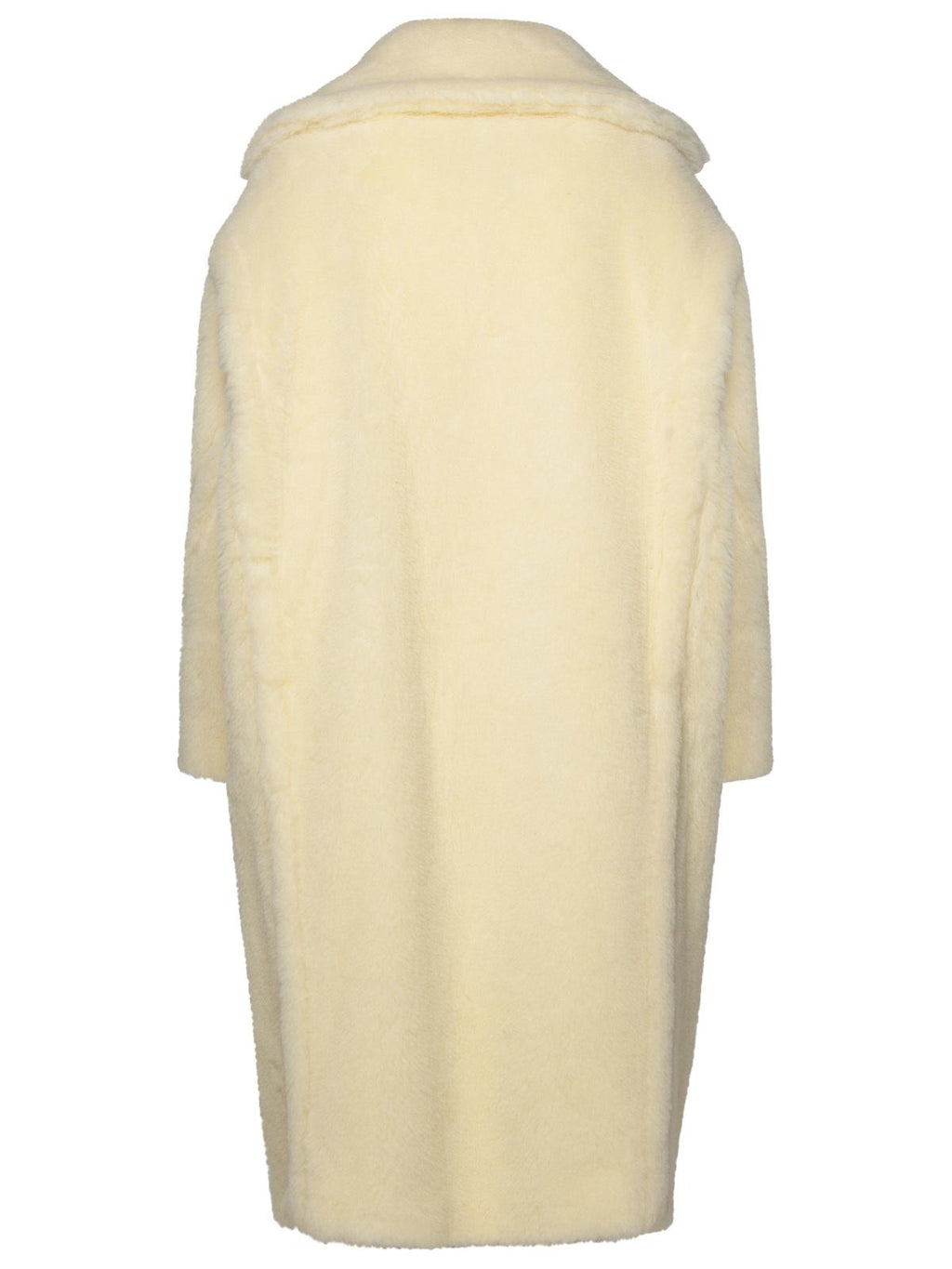 Max Mara White Virgin Wool Blend Coat Women