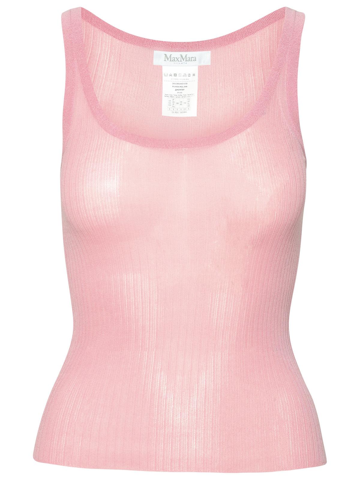 Max Mara 'Bastia' Pink Silk Tank Top Women