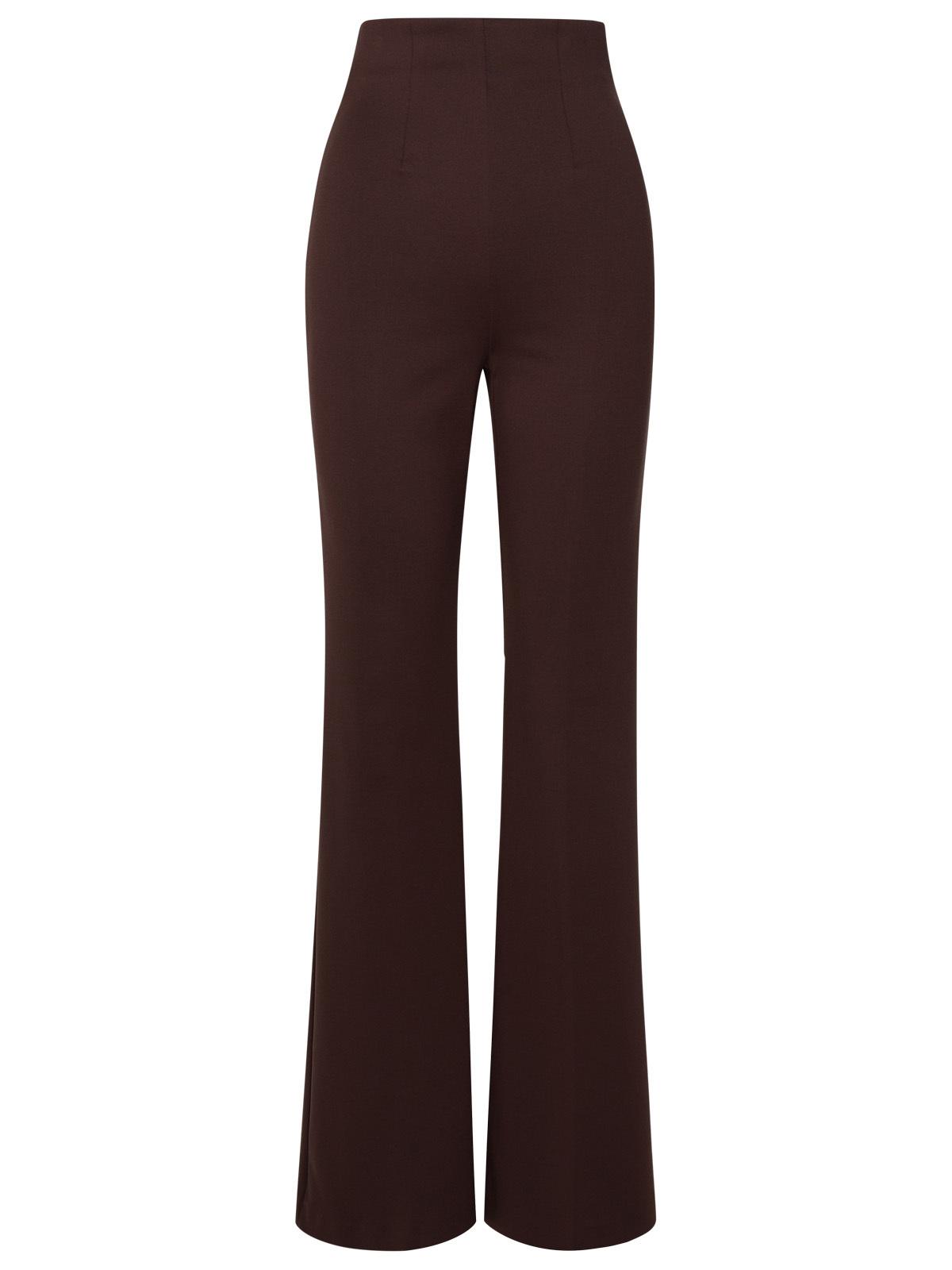 Sportmax Brown Polyamide Trousers Women