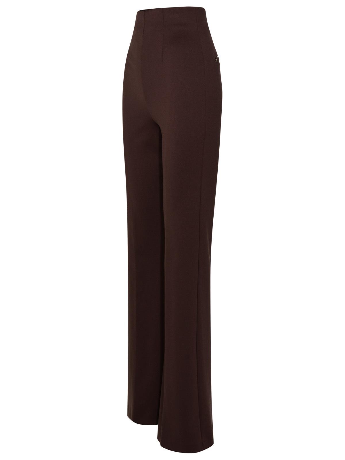 Sportmax Brown Polyamide Trousers Women