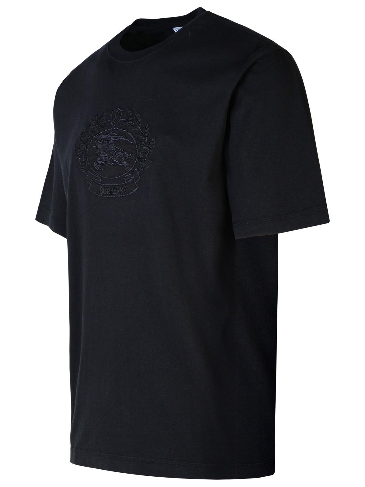 Burberry Black Cotton T-Shirt Men