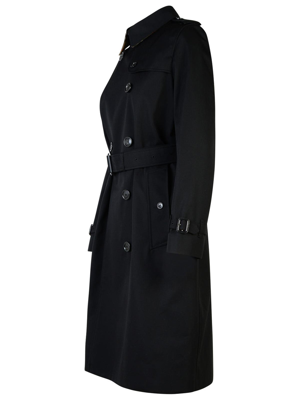 Burberry 'Kensington' Black Polyester Trench Coat Women