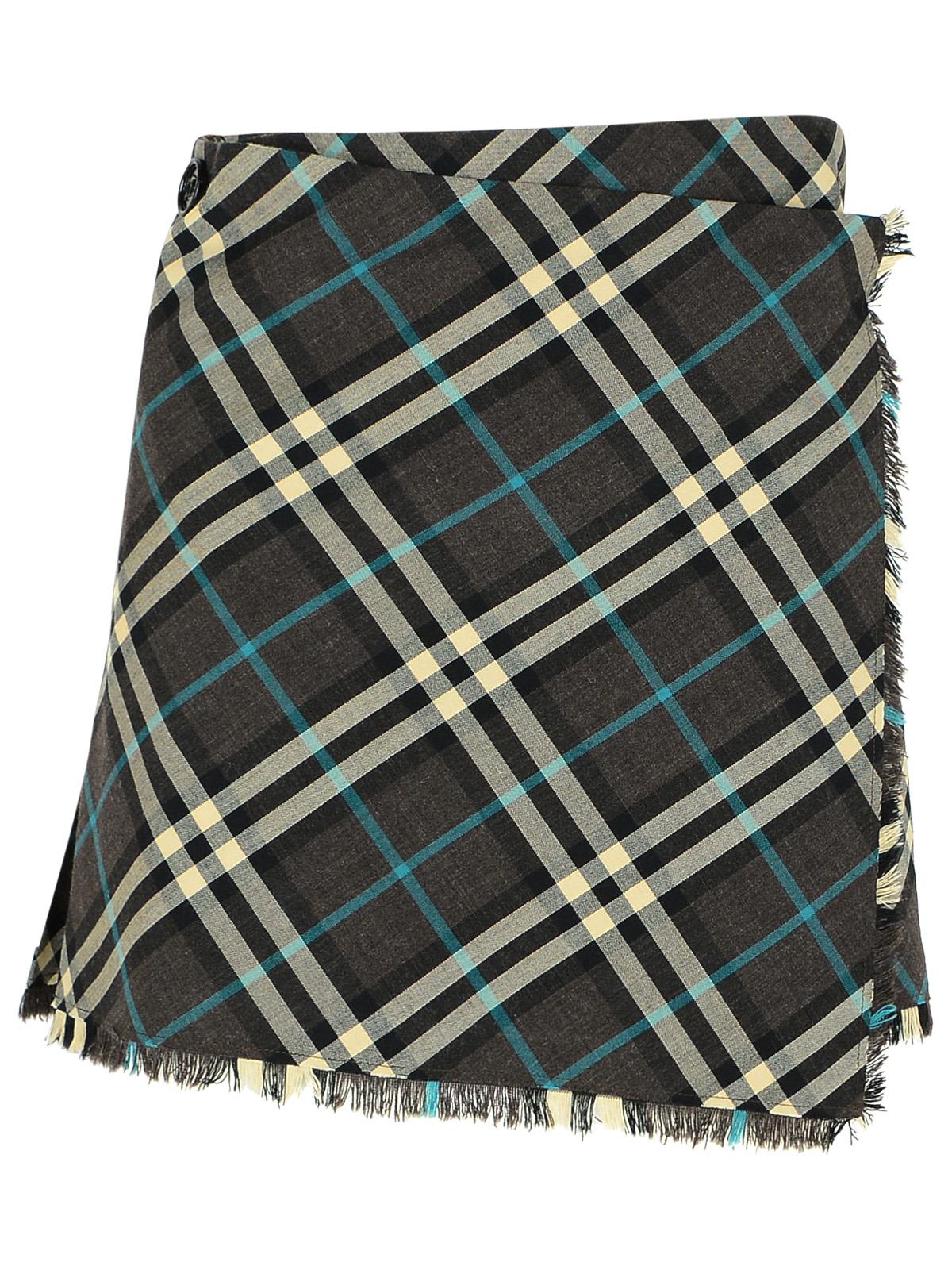 Burberry 'Check' Brown Polyester Blend Skirt Women