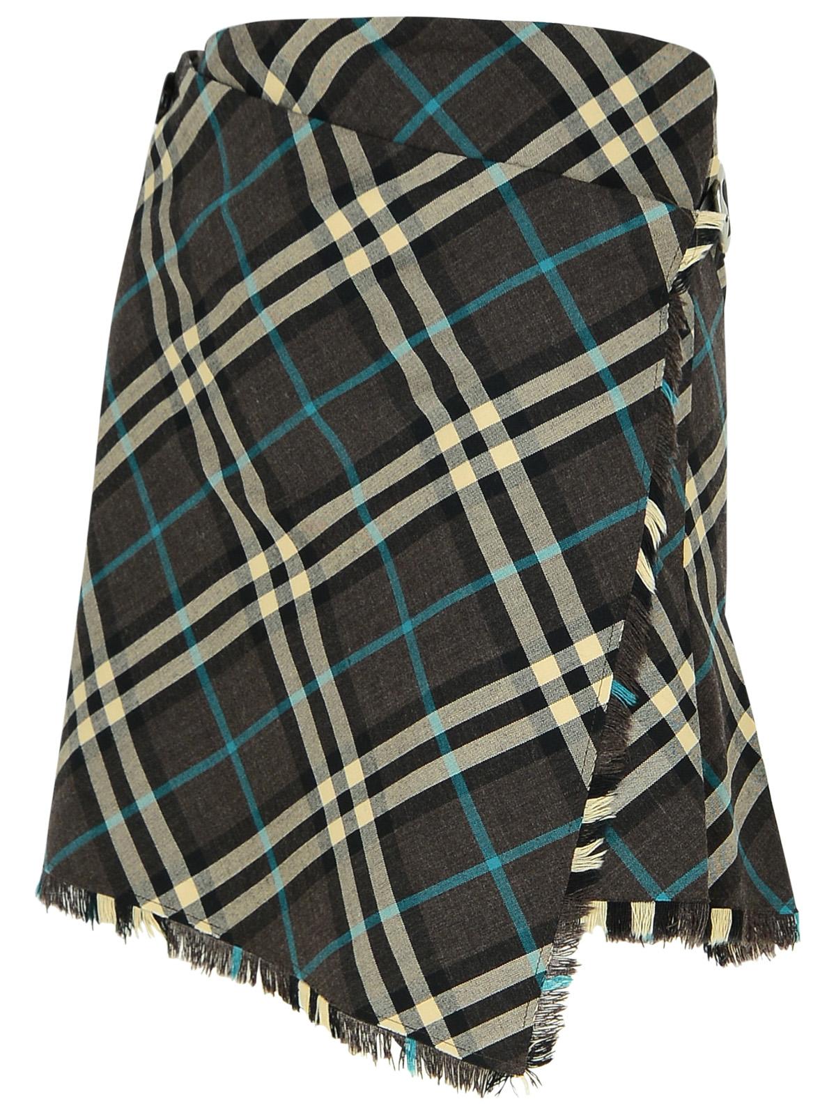 Burberry 'Check' Brown Polyester Blend Skirt Women