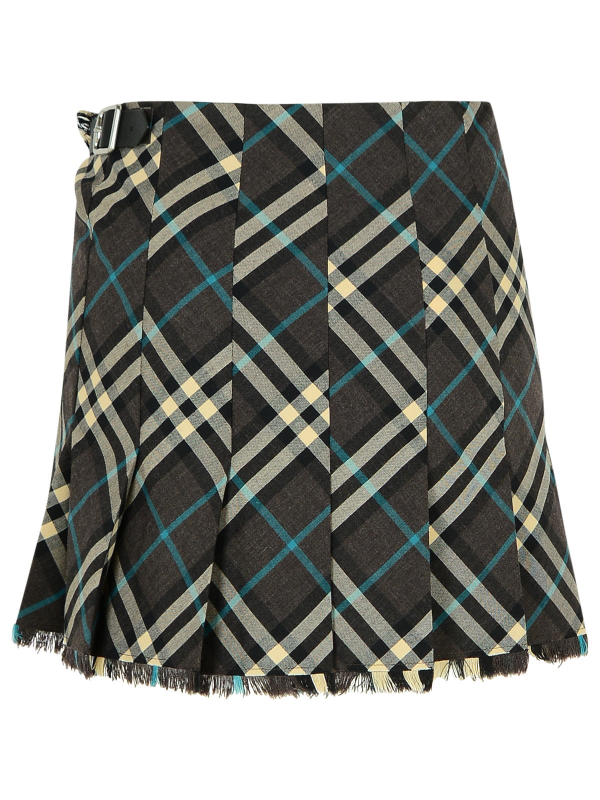 Burberry 'Check' Brown Polyester Blend Skirt Women