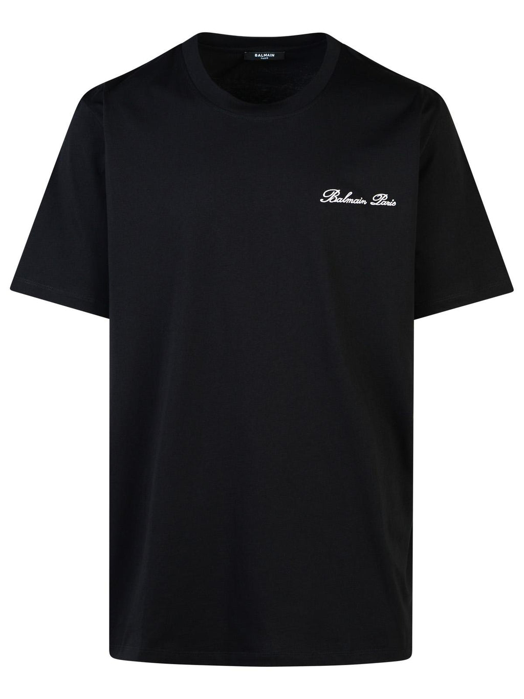 Balmain 'Signature' Black Cotton T-Shirt Men