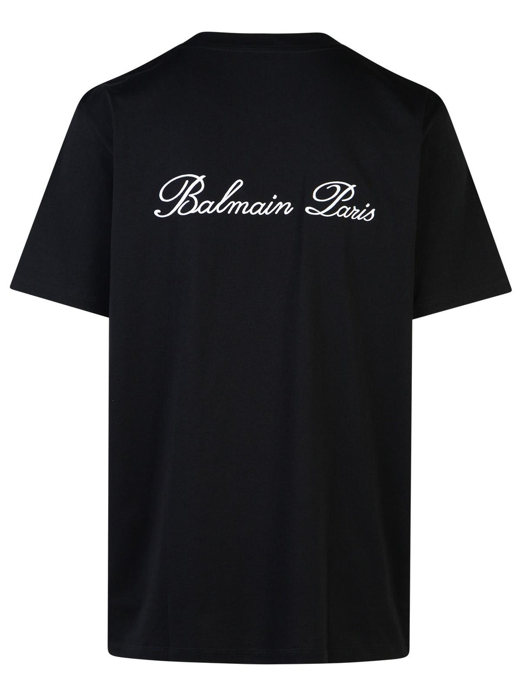Balmain 'Signature' Black Cotton T-Shirt Men