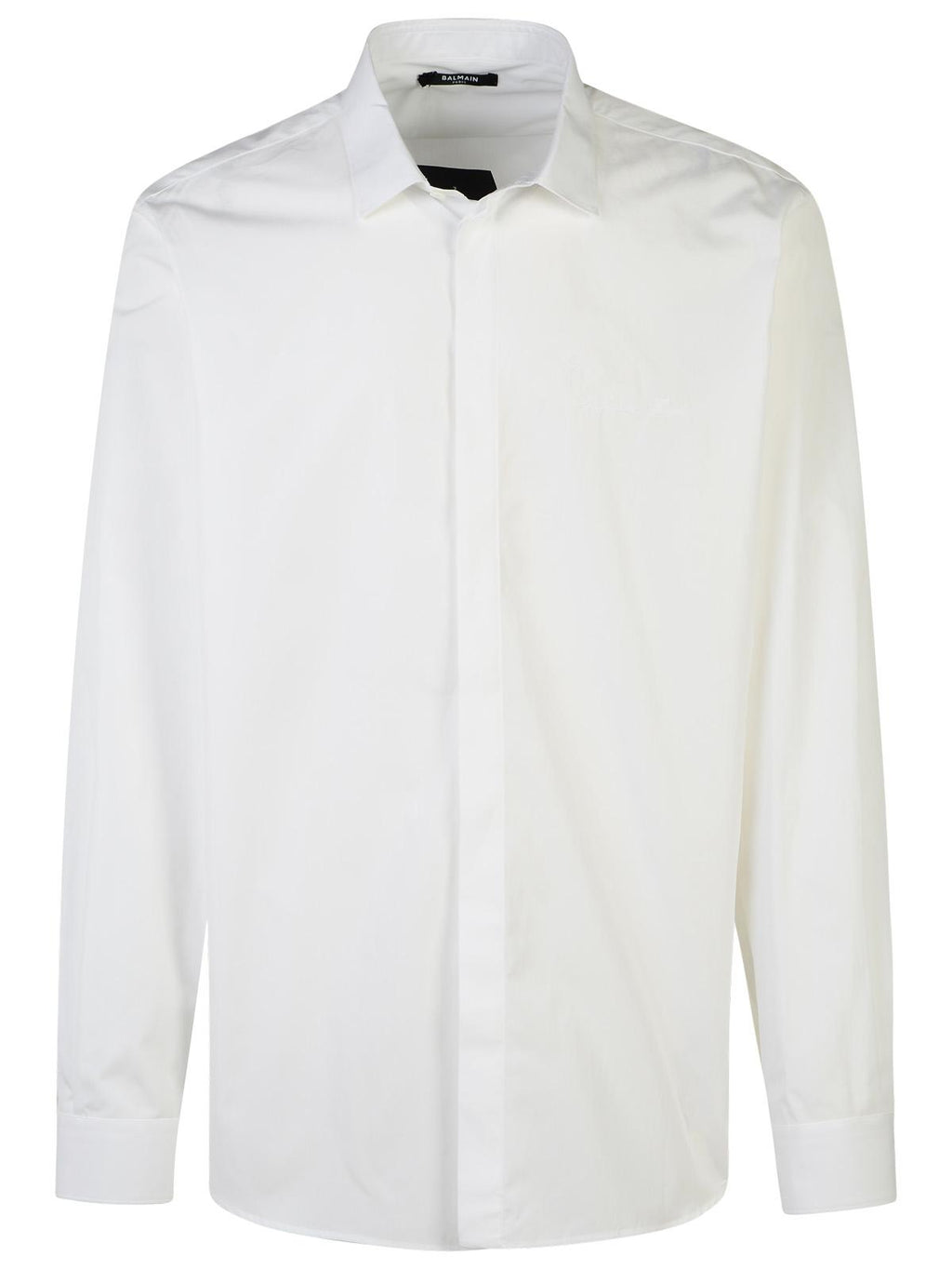 Balmain White Cotton Shirt Men
