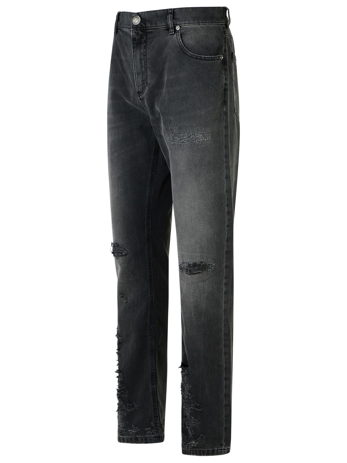 Balmain Black Cotton Jeans Men