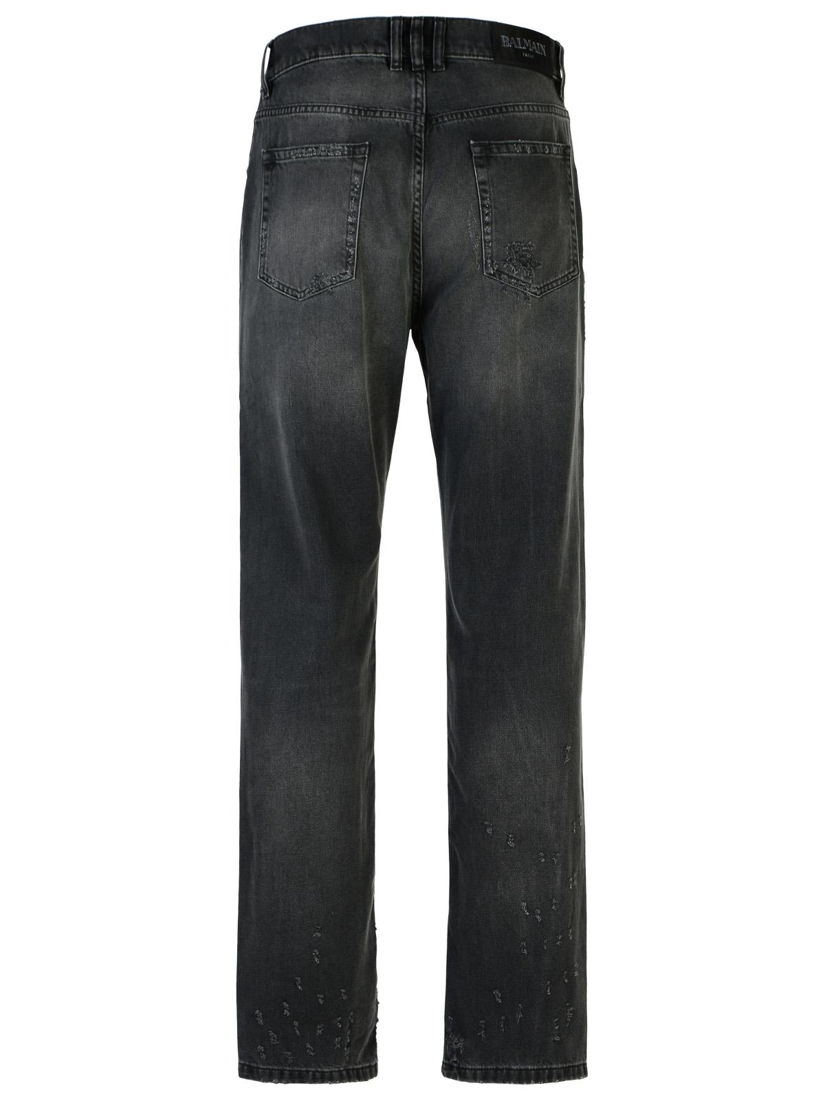 Balmain Black Cotton Jeans Men