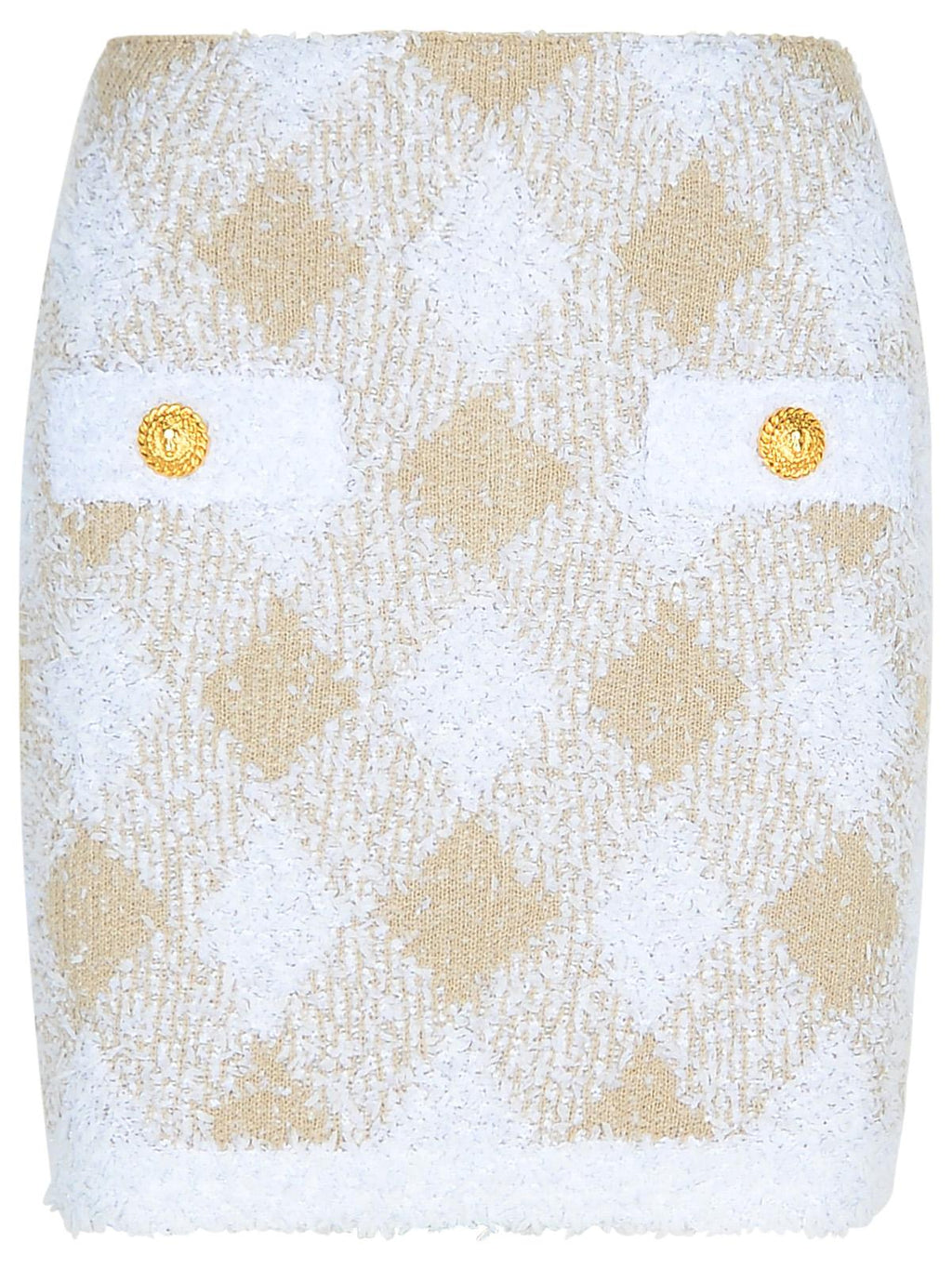 Balmain Beige Polyamide Blend Skirt Women