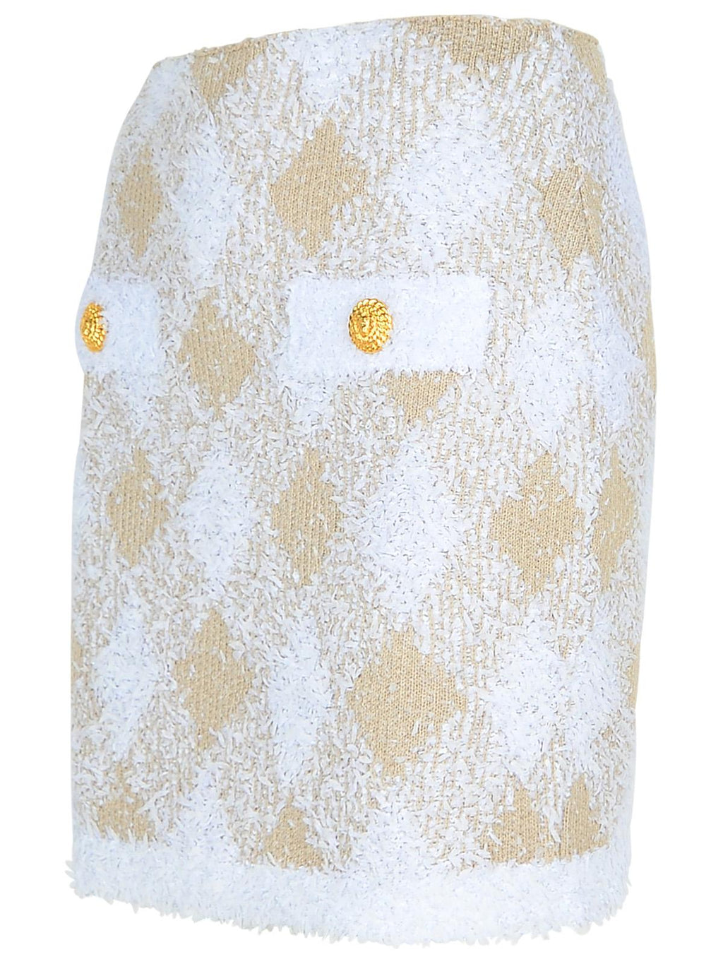 Balmain Beige Polyamide Blend Skirt Women